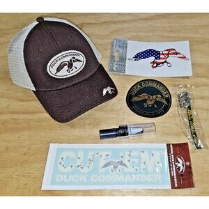 NEW DUCK COMMANDER Call Cut-Down hat 3 decal sticker keychain combo pack cap